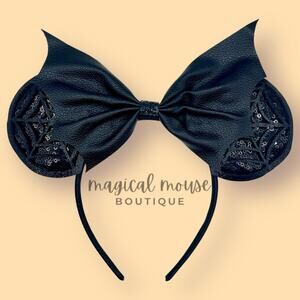 Spooky Sparkle Minnie Ears | Disney-Inspired Halloween Mouse Ears Headband